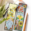 2pcs DIY Diamond Painting Leather Bookmark Gnome Tassel Crafts (FQY024)