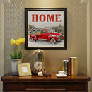 5D DIY Diamond Painting Kits Full Square Drill Red Car Mosaic Wall Picture