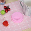 Wheel Shape Silicone Cup Lids Heat-resistant Dust-proof Bowl Cover (Pink) Newly