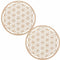 Wooden Wall Sign Flower of Life Shape Flower Of Life Energy Mat Slice Wood Base