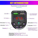 Bluetooth-compatible 5.0 Fm Transmitter Mp3 Player Wireless Receiver Dual E0W0