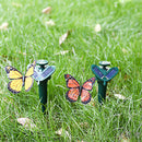 Solar Powered Artificial Flying Lawn Stakes Yard Art Ornament (Butterfly) Newly