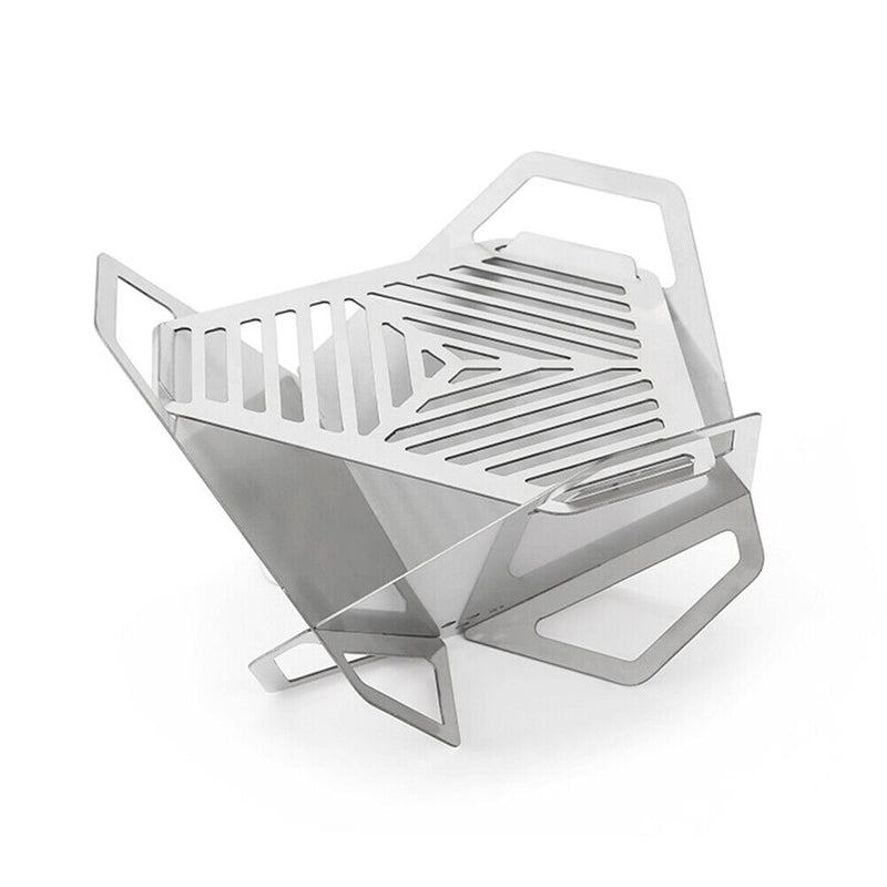 Outdoor BBQ Grill Stove Triangle Stainless Steel Camping Mini Cooking Utensils