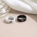Weddings Romantic Couple Rings Rings Combination Black White Love Lover Gifts
