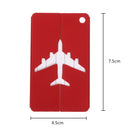 Metal Luggage Tag Aluminum Alloy Air Plane Travel Suitcase Label(Red)