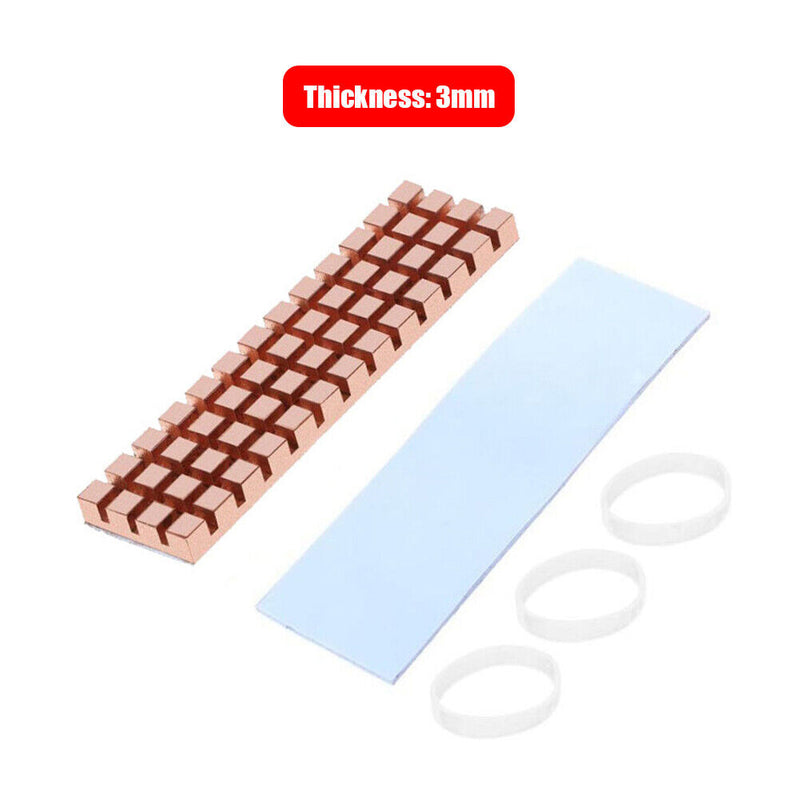 PC Notebook SSD Heat Sink for M.2 2280 PCI-E NVME with Thermal Pad (3mm) Newly