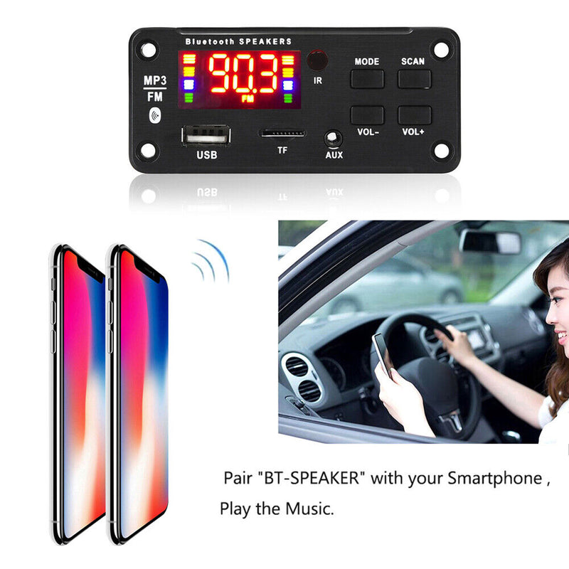 Amplifier MP3 Decoder Bluetooth-compatible Car USB TF AUX FM Radio Audio Mo