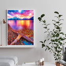 Canvas Paint By Numbers Beach Scenery Oil Hand Painted Home Decor (X24)