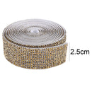 #A 1m Rhinestone Tape Self-adhesive Practical Glitter Diamonds Ribbon Party Deco