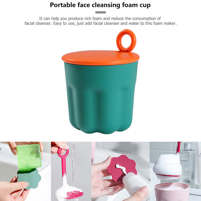 Portable Foam Maker Facial Cleanser Bubbler Cup Shower Gel Shampoo Manual Foamer
