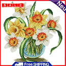 Partial Embroidery DIY 14CT Stamped Canvas Cross Stitch Lily 4 Home Craft Kit