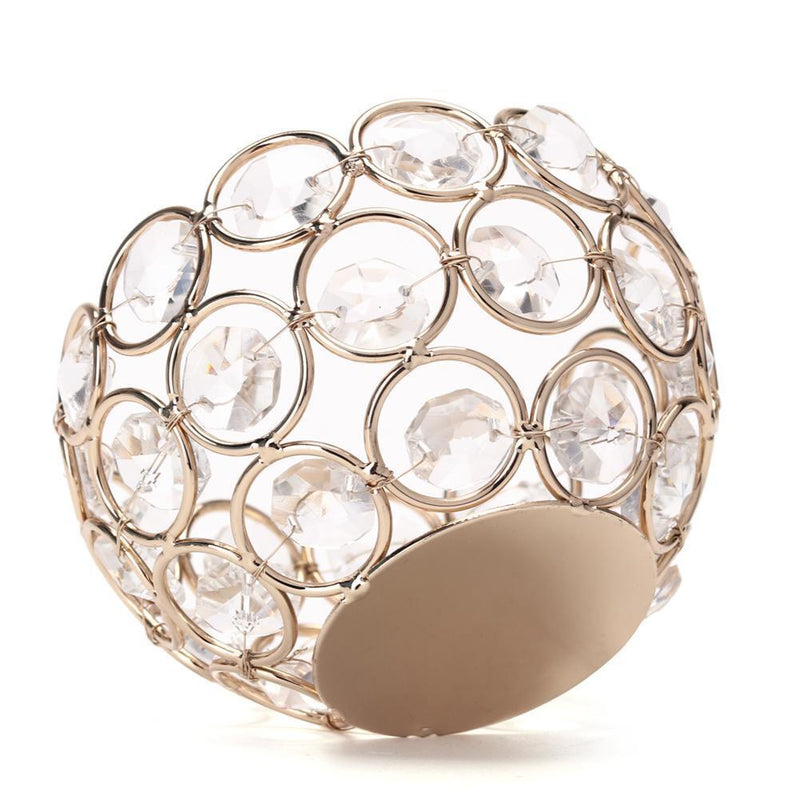 European Candlestick Wrought Iron Candle Holder  Hollow Crystal Crafts (A)