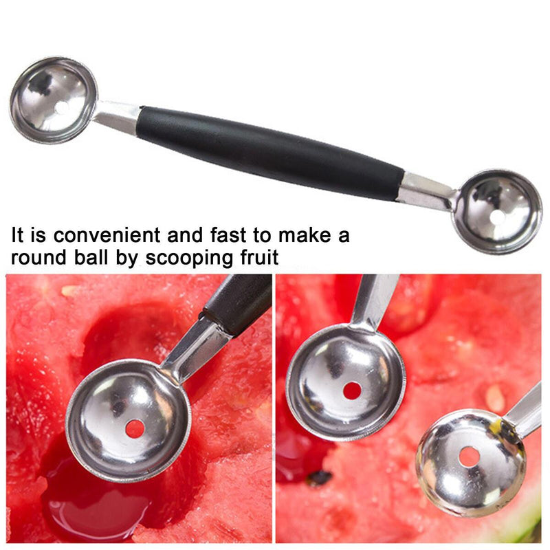 Kitchen Scoop Baller Ended Melon Double Ball Craft Maker Stainless Steel#