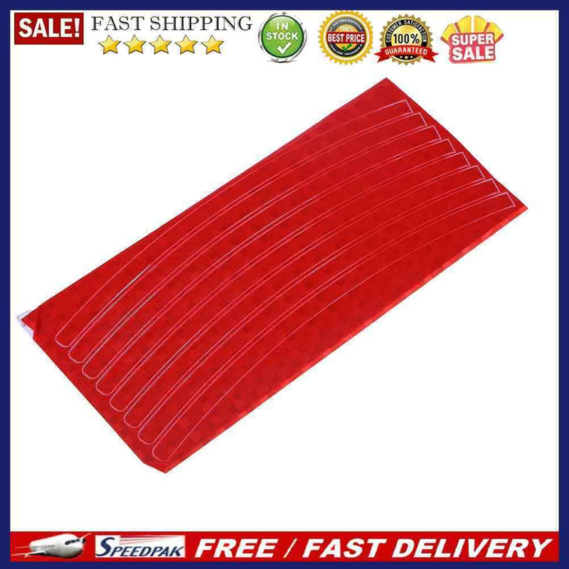 Bike Bicycle Cycling Motorcycle Wheel Tire Tyre Reflective Stickers(Red)