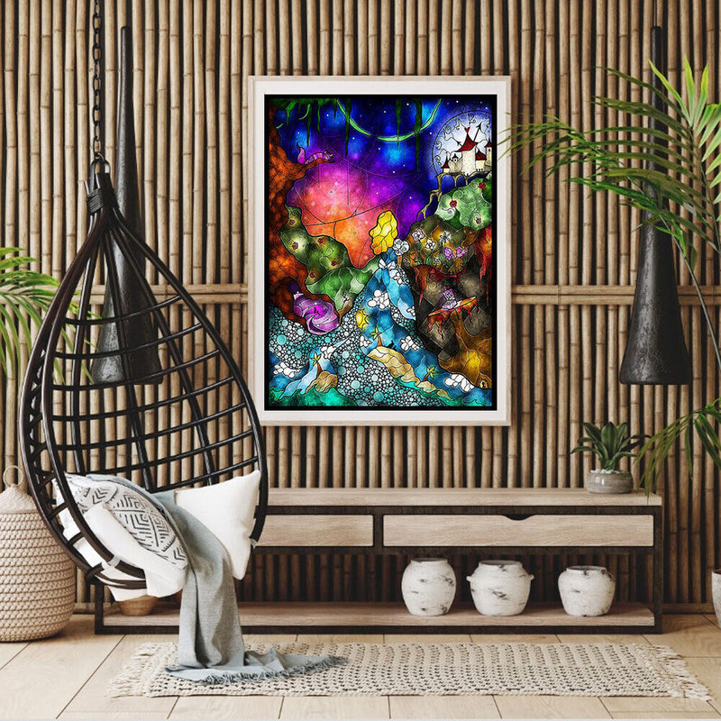 Girl Castle Oil Paint By Numbers Kits DIY Handpainted on Canvas Wall Art