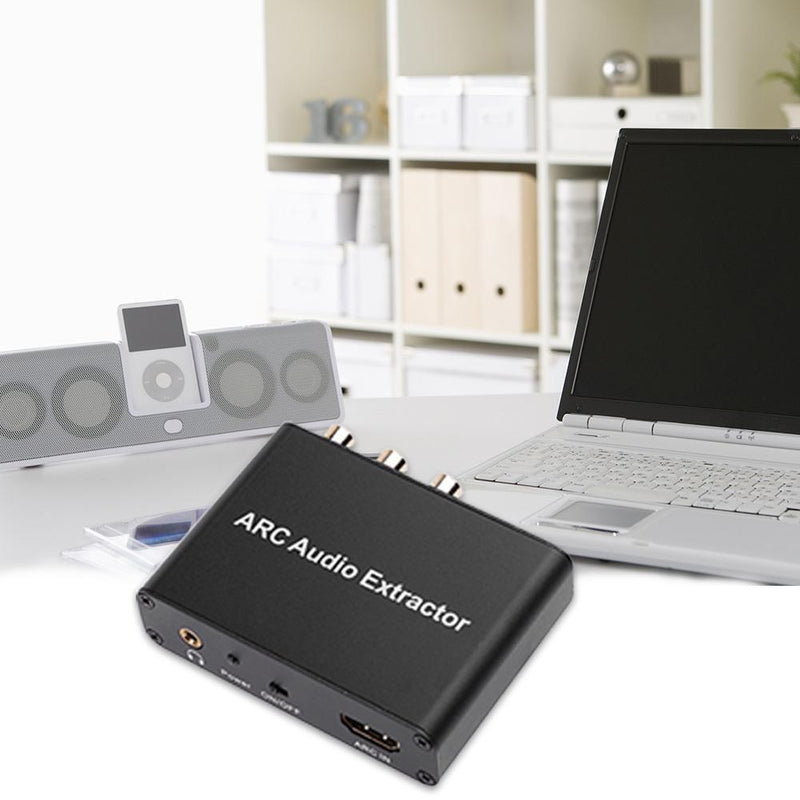 Prettygood7 HDMI ARC Audio Extractor Converter Adapter for Optical Fiber Coaxia