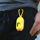 Penguin Pill Shape Pet Dog Poop Bag Dispenser Waste Garbage Bag Set (Yellow
