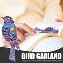 Bird Garland 10 Pack Bird Hanging Ornaments Decoration Bookmark with Ropes