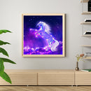5D DIY Full Round Drill Diamond Paint Light Horse Mosaic Rhinestone Drawing