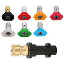 1/4 inch Quick Connect Pressure Washer Gun Adapter + 7pcs Tips for Karcher K2-K7