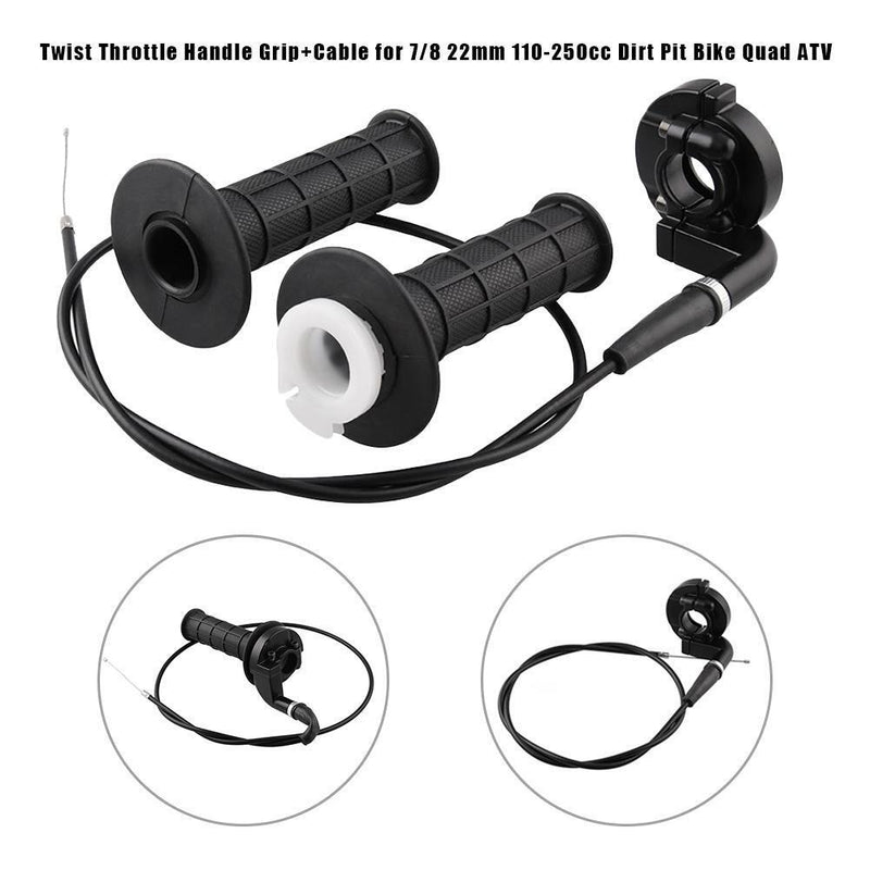 Throttle Handle Twist Hand Grip+Cable Set for 7/8 110-250cc Dirt Pit Bike A
