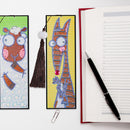 2pcs Special Shaped Drill Diamond Leather Tassel Bookmark DIY Art (SQ13) Newly
