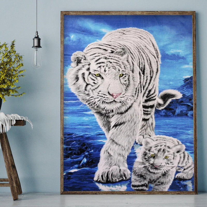 5D Rhinestone Pictures DIY Tigress Full Round Drill Diamond Painting Artwork Kit