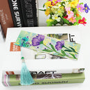 2pcs 5D Diamond Painting Leather Flowers Bookmarks Books Cross Stitch Craft Gift
