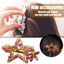 Rhinestone Flower Hair Clip Elegant Star Barrette Sweet Headwear Hairpins Gifts