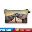 Elephants Printed Hand Hold Travel Storage Cosmetic Toiletry Bag