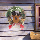Christmas Wreath Welcome Ornament Elk Reindeer Artificial Berry Pine Branch