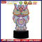 DIY Special Shaped Diamond Painting Owl LED Light Cross Stitch Embroidery L