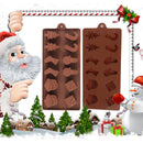 Baking Snowman Stocking Santa head Tree Silicone Mould Snowman Cake