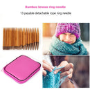 13 Sizes Aluminium Circular Kntting Needle Ring Set Crochet Yarn (Purple) Newly