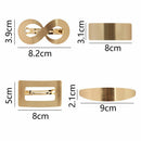 Barrettes Metal Hairgrips Horsetail Clip Geometry Hair Clip Girls Hairgrips