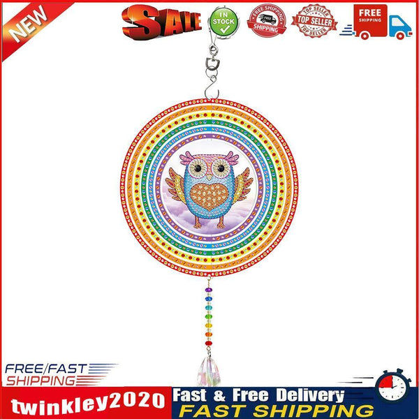 DIY Diamond Painting Double-sided Hanging Rotatable Wind Chime (GSP208) Newly
