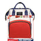 Diaper Backpack - Large Capacity Mummy Waterproof Nappy Bags (Beige Red)