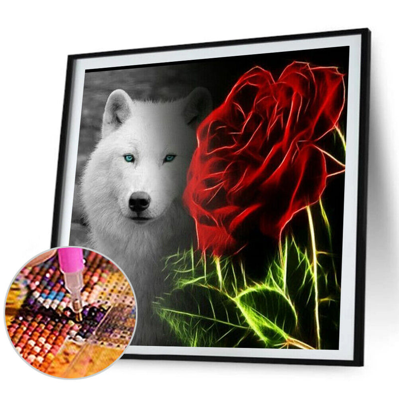 5D Diamond Painting Kit DIY Wolf Full Round Drill Mosaic Picture (HJ609) Newly