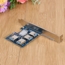 EUX1-04 PCIE 1 to 4 Slots Riser Card Adapter USB 3.0 PCIE for BTC Mining