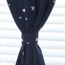 Modern Stars Printed Shading Curtains Window Treatment Curtain (Dark Blue)