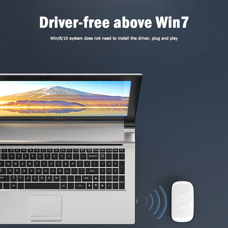 USB Bluetooth 5.0 Adapter Wireless Receiver Transmitter for PC Mouse Keyboard