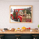 5D DIY Dogs in Car Full Round Diamond Painting Rhinestone Wall Art Picture