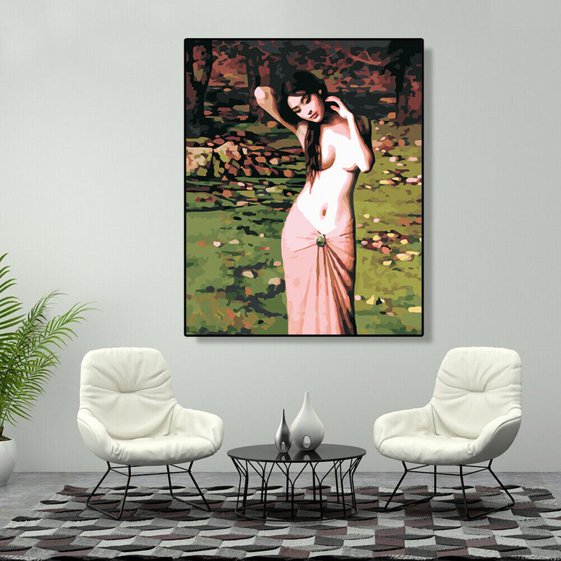 Frameless Sexy Beauty Picture DIY Painting By Numbers Canvas Acrylic Paints