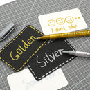12pcs DIY Metallic Craftwork Pen Waterproof Kid Stationery (6Gold+6Silver) Newly