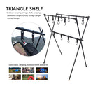 Lightweight Outdoor Camping Shelf Clothes Storage Hanger BBQ Triangle Rack Newly