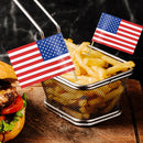 100pcs American Toothpick Flag - Vivid Bright Double-sided Printing Banner Decor