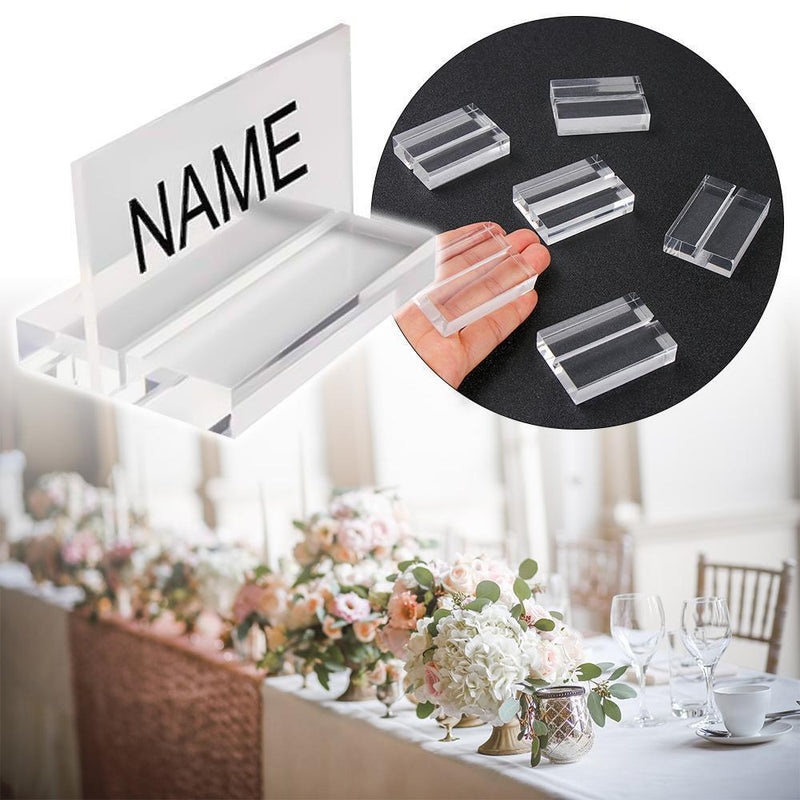 Decoration Table Numbers Holder Clamps Stand Acrylic Sign Holder Place Card