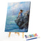 Acrylic Oil Painting By Numbers Seaside Girl Digital Picture Artwork Home Decor