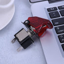 5pcs 12V 20A LED Red Light Cover Racing Car SPST Rocker Tilt Switch Lightest