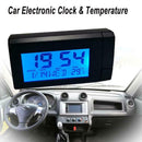 2 in 1 LED Digital Car Time Clocks Thermometer Temperatures Backlight H2N4 O9Z1